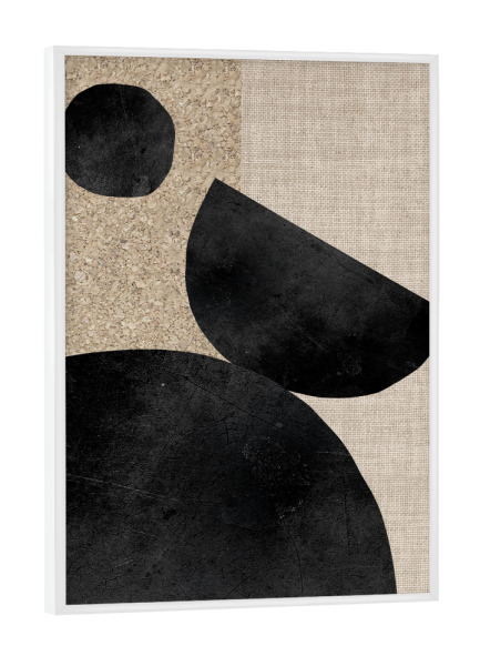 Poster mit weißem Rahmen "Linen - balance" artboxONE - Abstrakt - Japandi,Modern,Art,Wabisabi,Ibiza,Kunstdruck,Vacation,Geschenk,Einrichtung