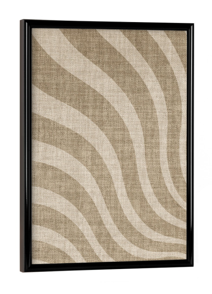 Poster mit schwarzem Rahmen "Linen - Ibiza palm second" artboxONE - Abstrakt