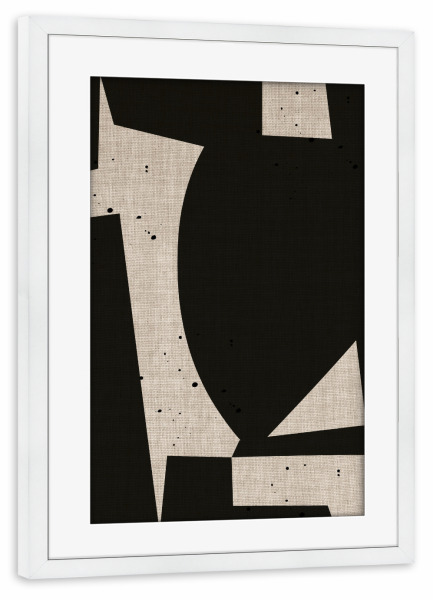 Poster mit Rahmen weiß "Modern art BRAD" artboxONE - Abstrakt - Japandi,Modern,Art,Wabisabi,Ibiza,Kunstdruck,Vacation,Geschenk,Einrichtung