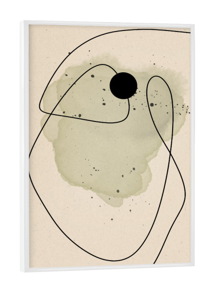 Poster mit weißem Rahmen "JULE-" artboxONE - Abstrakt - Japandi,Modern,Art,Wabisabi,Ibiza,Kunstdruck,Vacation,Geschenk,Einrichtung