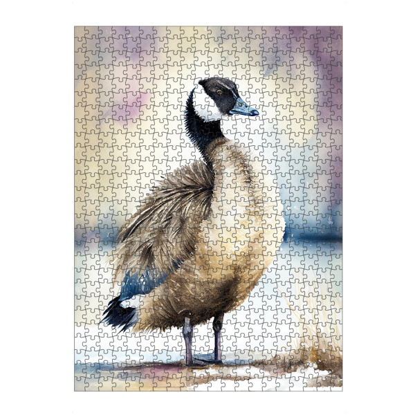 artboxONE Puzzle "Kanada-Gans-Aquarell" artboxONE - Tiere - Kunst,Schöne,Vogel,Kanadagans,Leinwand,Zeichnung,Gans,Natur,Farbe,Malerei,Aquarell