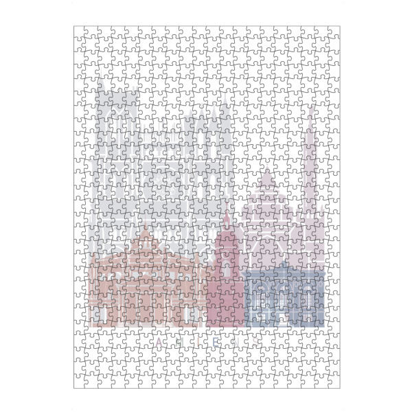 Puzzle Ravensburger "AMIENS SKYLINE PASTELL" artboxONE - Städte,Architektur