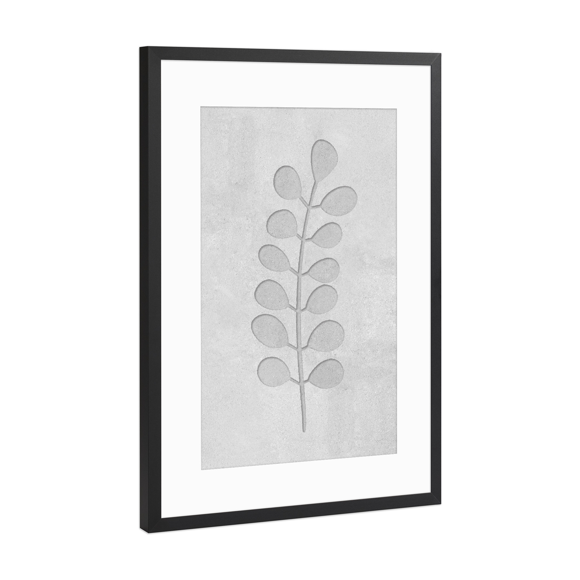 Poster mit Rahmen Schwarz (Metallic) "Concrete art - FLOWER ART BENNY" artboxONE - Abstrakt