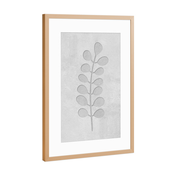 Poster mit Rahmen Kupfer "Concrete art - FLOWER ART BENNY" artboxONE - Abstrakt