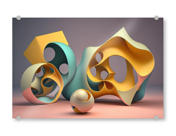 Acrylglasbild "Verdrehte Formen Kunst" artboxONE - Abstrakt,Geometrie