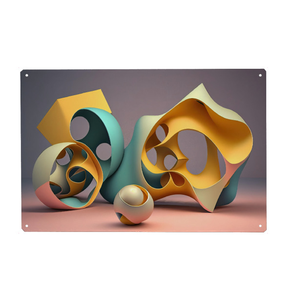 Holzbild "Verdrehte Formen Kunst" artboxONE - Abstrakt,Geometrie