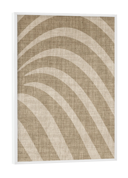 Poster mit weißem Rahmen "Linen - Ibiza palm first" artboxONE - Abstrakt - Japandi,Modern,Art,Ibiza,Kunstdruck,Geschenk,Einrichtung,Abstrakt,Kunst