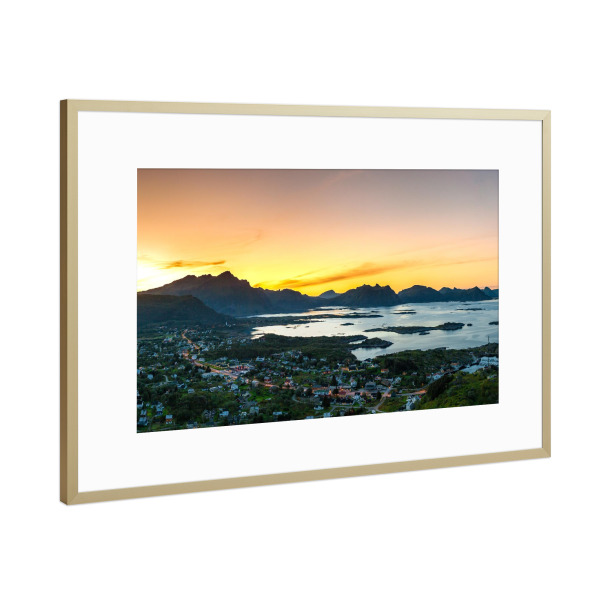 Poster mit Rahmen Gold "Magischer Moment" artboxONE - Natur,Reise,Reise / Strand und Meer,Reise / Länder