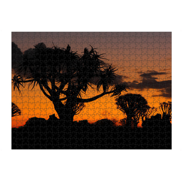 Puzzle Ravensburger "Sonnenuntergang in Namibia" artboxONE - Natur,Reise / Afrika