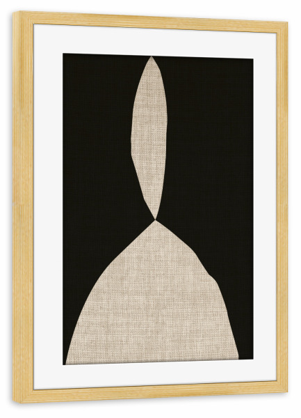 Poster mit Rahmen kiefer "Linen collection - KOSHY" artboxONE - Abstrakt - Japandi,Modern,Art,Ibiza,Kunstdruck,Geschenk,Einrichtung,Abstrakt,Kunst