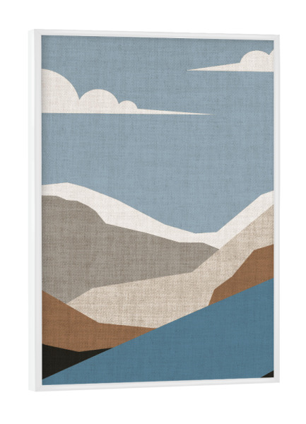 Poster mit weißem Rahmen "LINEN - landscape LUK second" artboxONE - Abstrakt