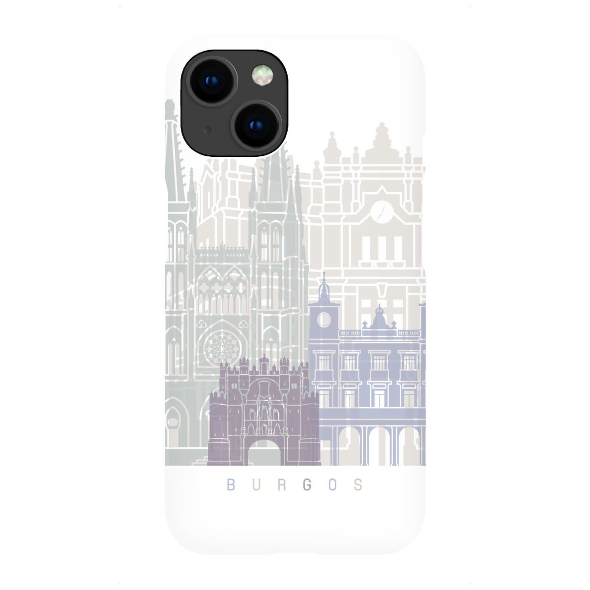 "BURGOS SKYLINE PASTELL"für iPhone - Premium-Case Handyhülle artboxONE