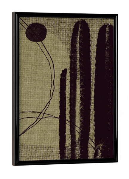 Poster mit schwarzem Rahmen "Linen collection - cactus" artboxONE - Abstrakt