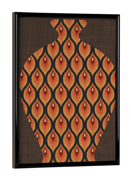 Poster mit schwarzem Rahmen "Retro vase BRAM" artboxONE - Abstrakt - Japandi,Modern,Art,Ibiza,Kunstdruck,Retro,Einrichtung,Abstrakt,Kunst
