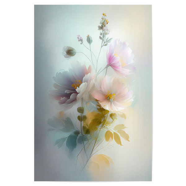 Poster 30x20 cm "Verträumte Blumenmalerei" artboxONE - Floral