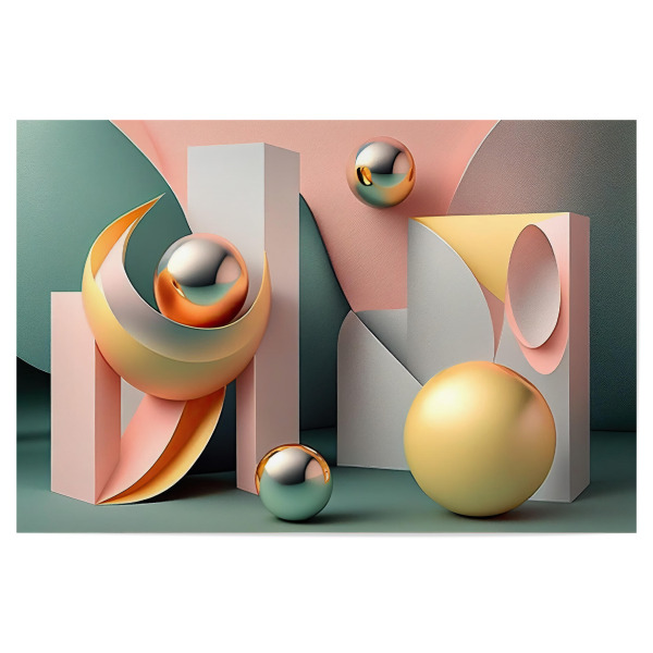 Poster 30x20 cm "Abstrakte Pastellformen" artboxONE - Abstrakt,Geometrie