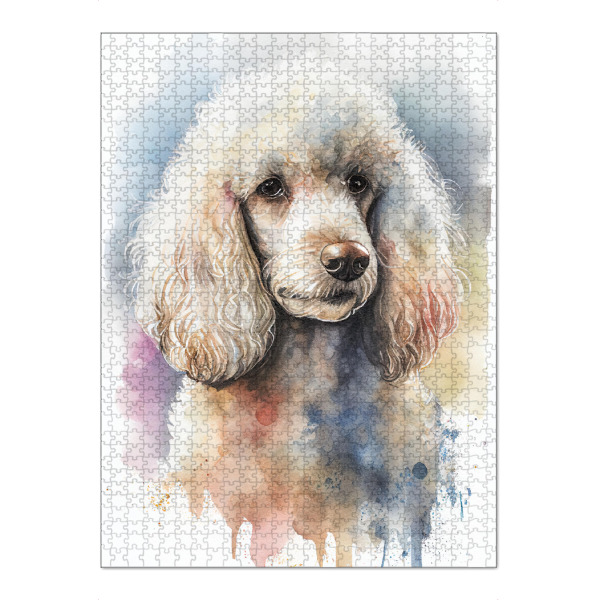 Puzzle Ravensburger "Aquarell Pudelporträt" artboxONE - Tiere