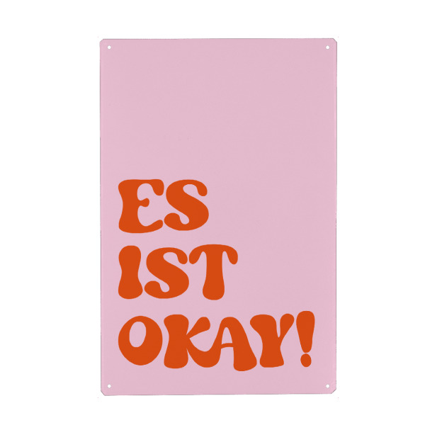 Holzbild "Es ist okay" artboxONE - Typografie,Für Kinder,Lustig