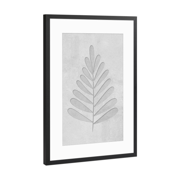 Poster mit Rahmen Schwarz (Metallic) "Concrete art - FLOWER ART LOLA" artboxONE - Abstrakt