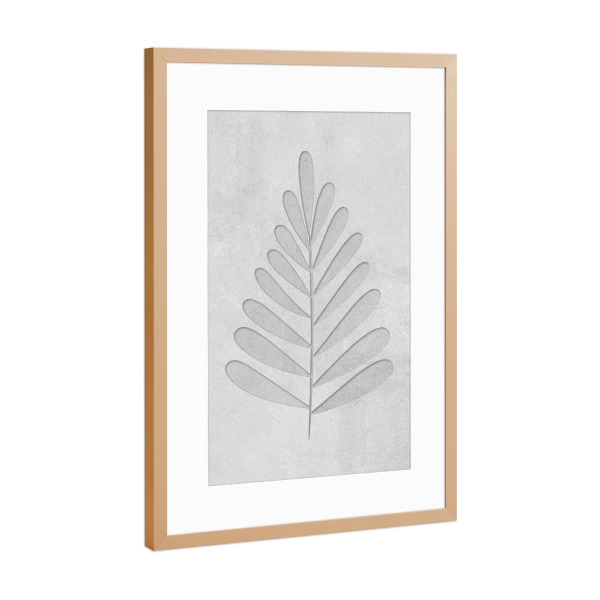 Poster mit Rahmen Kupfer "Concrete art - FLOWER ART LOLA" artboxONE - Abstrakt