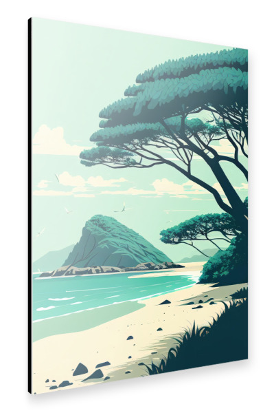 Alu-Dibond "Strand auf Jibei Island, Taiwan" 30x20 cm artboxONE
