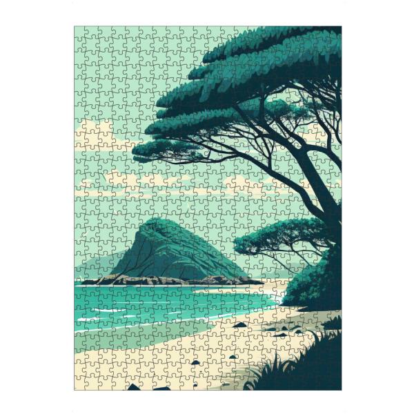Puzzle Ravensburger "Strand auf Jibei Island, Taiwan" artboxONE - Natur,Reise,Reise / Strand und Meer