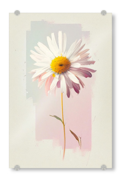 Acrylglasbild "Ölgemälde-Gänseblümchenblume" artboxONE - Floral