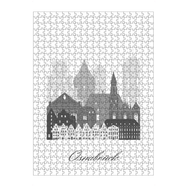 Puzzle Ravensburger "Osnabrücker Skyline schwarz weiß" artboxONE - Städte,Reise,Architektur,Kartografie