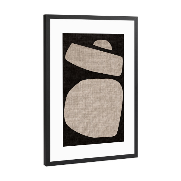 Poster mit Rahmen Schwarz (Metallic) "Linen wood CODY" artboxONE - Abstrakt - Japandi,Modern,Art,Ibiza,Kunstdruck,Geschenk,Einrichtung,Abstrakt,Kunst