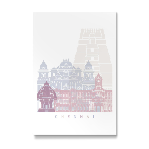 Galerie-Print "CHENNAI-SKYLINE-PASTELL" 30x20 cm artboxONE