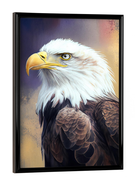 Poster mit schwarzem Rahmen "Weißkopfseeadler-Malerei" artboxONE - Tiere