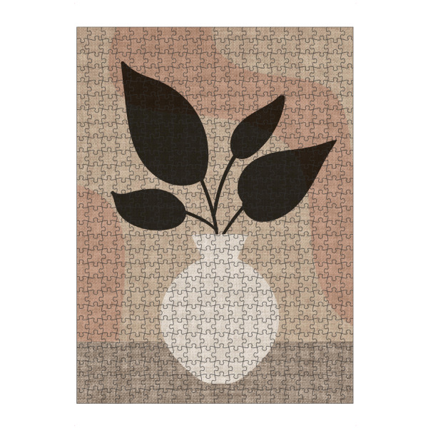 Puzzle Ravensburger "LINEN - plant LOLA" artboxONE - Abstrakt - Japandi,Modern,Art,Ibiza,Kunstdruck,Geschenk,Einrichtung,Abstrakt,Kunst