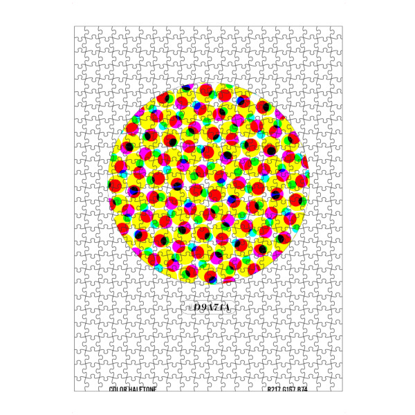 Puzzle Ravensburger "Halftone Circle- Farbe:#D9a74a" artboxONE - Typografie,Abstrakt,Geometrie