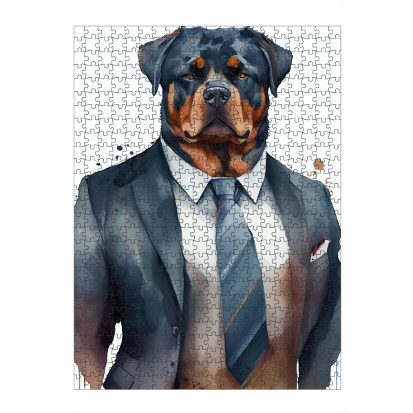 artboxONE Puzzle "Rottweiler mit Anzug und Krawatte" artboxONE - Tiere,Lustig
