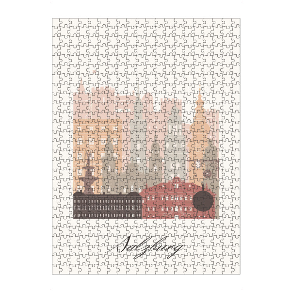 artboxONE Puzzle "Salzburger Skyline in Terrakotta" artboxONE - Städte,Reise,Architektur,Kartografie