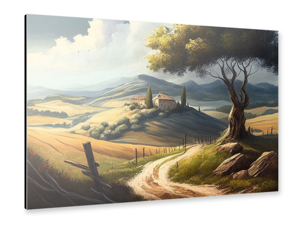 Alu-Dibond "Hügel in der Toskana" 30x20 cm artboxONE