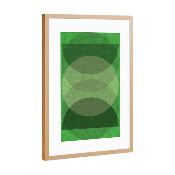 Poster mit Rahmen Kupfer "Green linen - modern" artboxONE - Abstrakt - Japandi,Modern,Art,Ibiza,Kunstdruck,Geschenk,Einrichtung,Abstrakt,Kunst