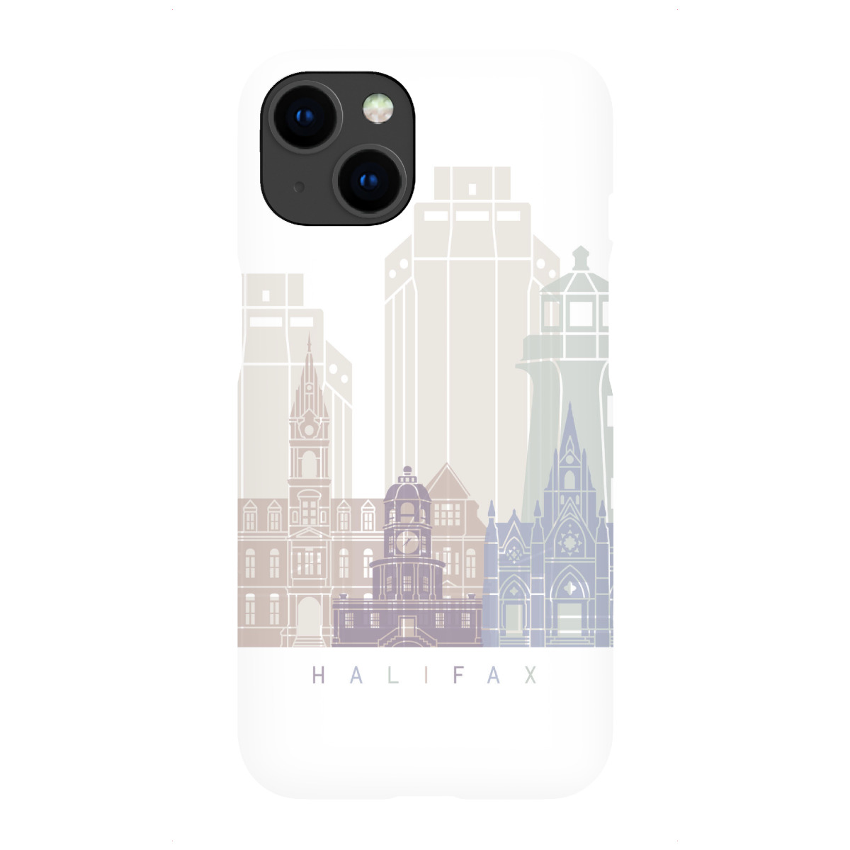 "HALIFAX SKYLINE PASTELL"für iPhone - Premium-Case Handyhülle artboxONE