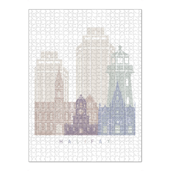Puzzle Ravensburger "HALIFAX SKYLINE PASTELL" artboxONE - Städte,Architektur