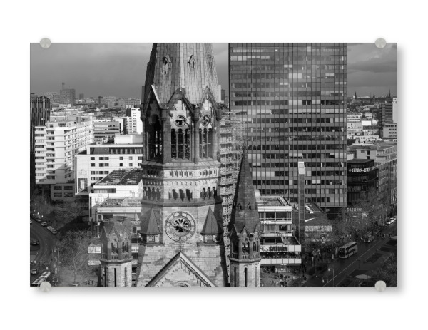 Acrylglasbild "Gedächtniskirche in Berlin" artboxONE - Städte,Städte / Berlin,Reise,Schwarzweiß,Architektur - Berlin,Kirche,Schwarzweiss,Reisen