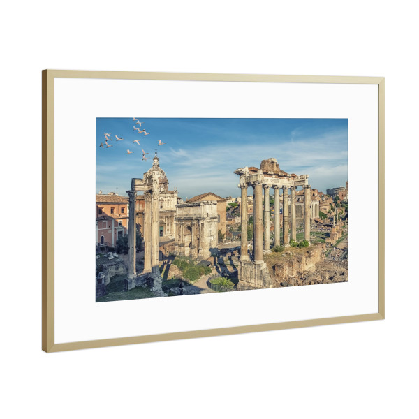 Poster mit Rahmen Gold "Das Römische Forum" artboxONE - Städte,Reise,Architektur,Reise / Länder,Städte / Rom