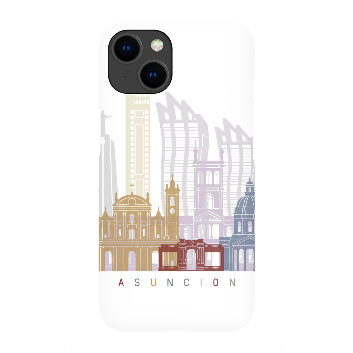 "Asunción Skyline Pastell"für iPhone - Premium-Case Handyhülle artboxONE