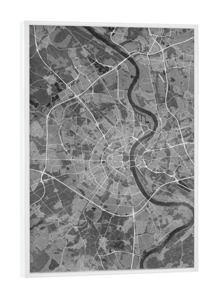 Poster mit weißem Rahmen "Graue Karte von Köln" artboxONE - Städte,Kartografie - Köln,Deutschland,Colonia,Alt,Jahrgang,Karte,Verzweifelt