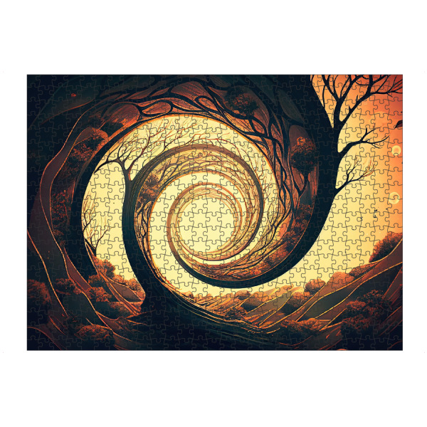 artboxONE Puzzle "Spiralbaummalerei" artboxONE - Abstrakt