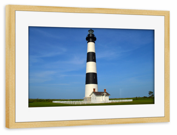Poster mit Rahmen kiefer "Das Bodie Lighthouse" artboxONE - Reise,Architektur,Reise / Strand und Meer,Reise / Länder