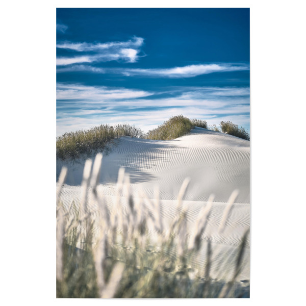 Poster "Weiße Dünen" artboxONE - Natur,Reise,Reise / Strand und Meer - Strand,Meer,Küste,Düne,Urlaub,Urlaubsstimmung,Urlaubsfeeling,Nordsee,Dänemark