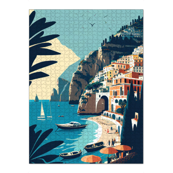 Puzzle Ravensburger "Auf einen Espresso in Positano" artboxONE - Städte,Reise,Reise / Strand und Meer