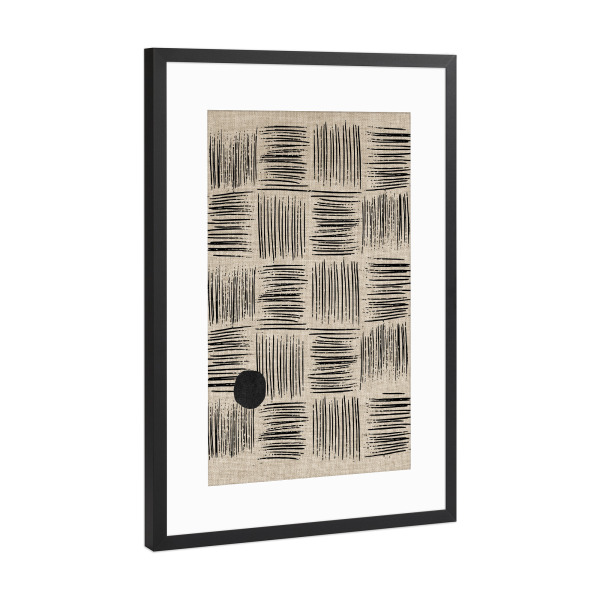 Poster mit Rahmen Schwarz (Metallic) "Linen collection - LUK" artboxONE - Abstrakt