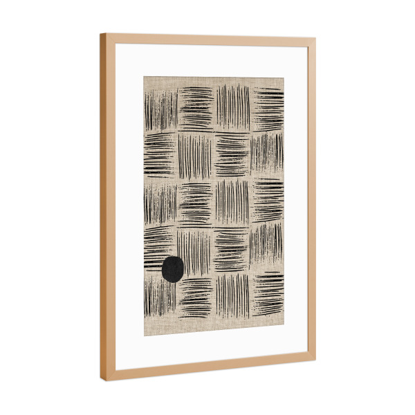 Poster mit Rahmen Kupfer "Linen collection - LUK" artboxONE - Abstrakt - Japandi,Modern,Art,Ibiza,Kunstdruck,Geschenk,Einrichtung,Abstrakt,Kunst