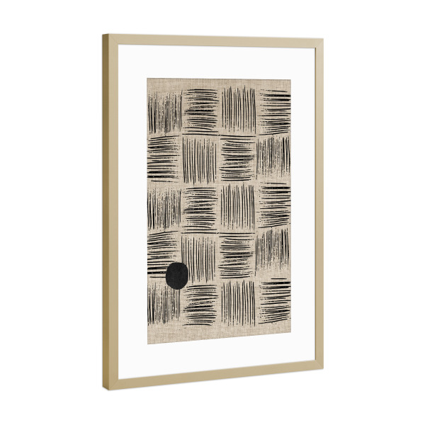 Poster mit Rahmen Gold "Linen collection - LUK" artboxONE - Abstrakt - Japandi,Modern,Art,Ibiza,Kunstdruck,Geschenk,Einrichtung,Abstrakt,Kunst